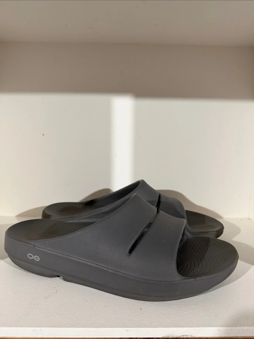 Oofos Ooahh Recovery Slides Grey Men’s Size 10 Women’s 11